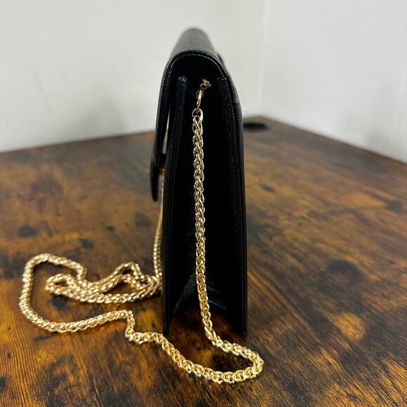 Yves Saint Laurent YSL Logo Vintage Leather Clutch - Picture 6 of 14